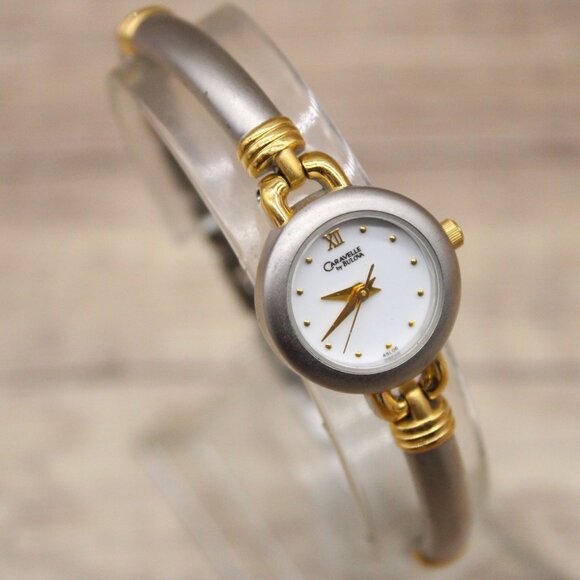 Caravelle By Bulova Watch Womens Silver Tone Stainless Steel White Round Dial - Picture 1 of 8